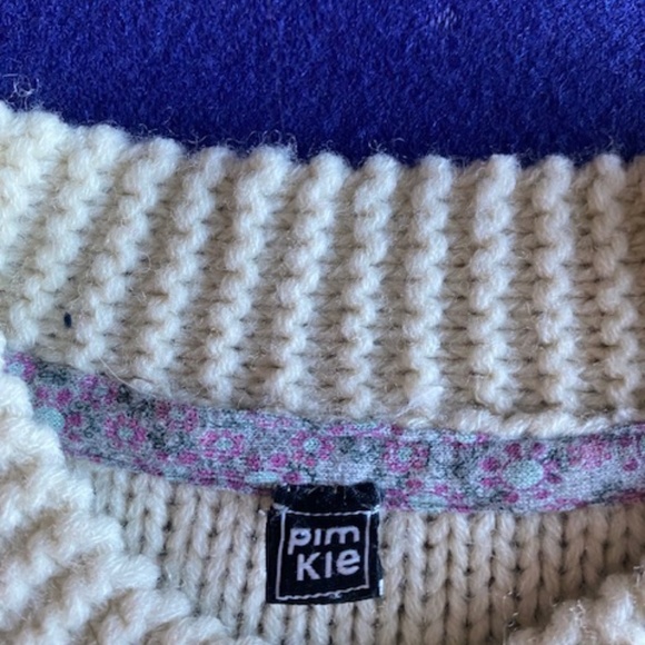 Pimkie Long Sleeve Cable Knit Cream Sweater Girls Size Small - Picture 2 of 6